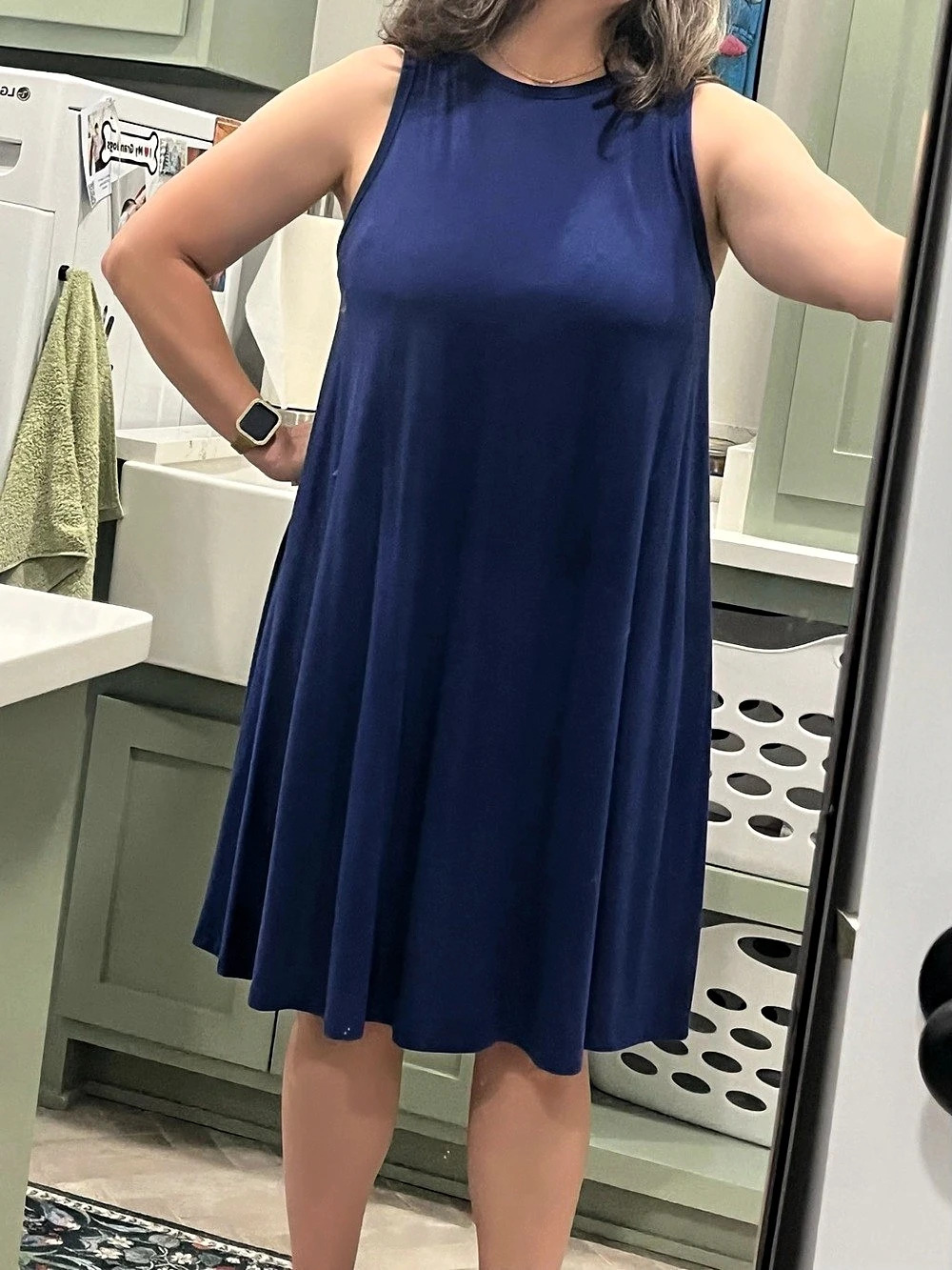Old Navy A-Line Mini Dress in Blue Size XL
